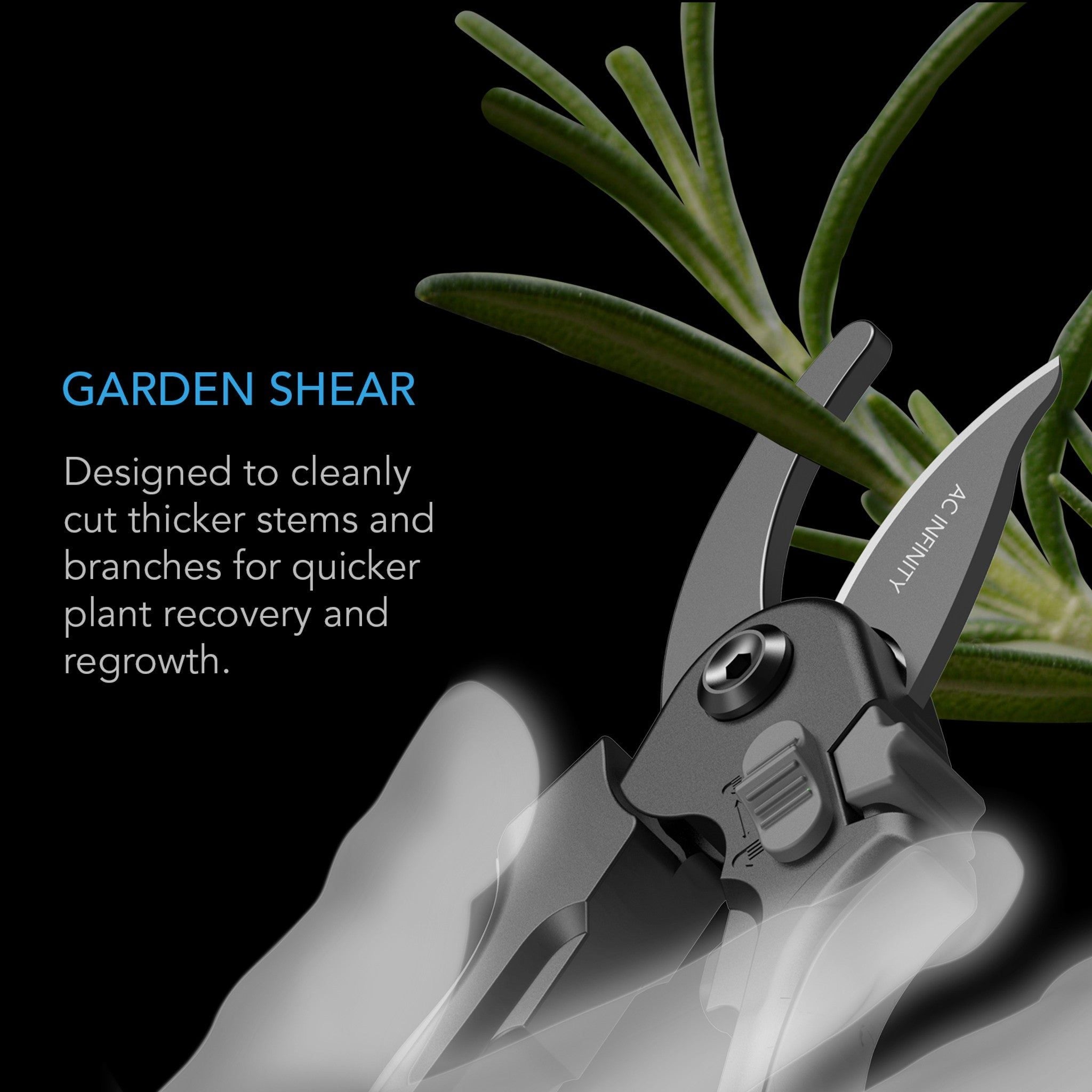 AC Infinity 8" Stainless Steel Pruning Shear - Bypass Blades